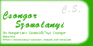 csongor szomolanyi business card